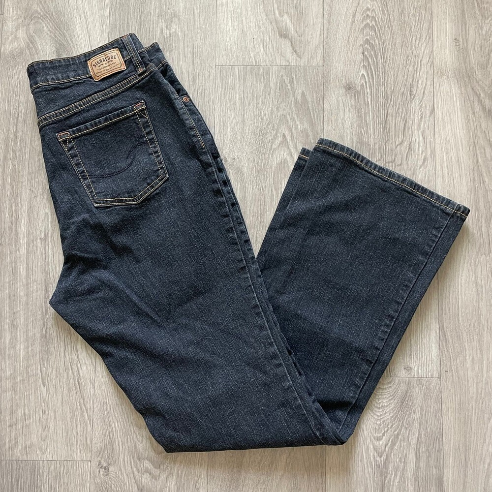 LEVI Strauss Signature AT WAIST Boot Cut  JEANS Misses Size 12 Short​​​​​